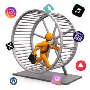 Réseaux sociaux - hamster wheel